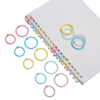 KW-triO Colorful Loose Leaf Binder Rings Plastic Snap Fasteners for Journals and Planners