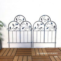 European Style Wrought Iron Garden Fence Panel for Outdoor Flower Beds and Yard Decor