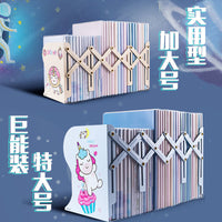 Retractable Metal Bookends for Desk Organization, Heavy Duty Book Holder for Students and Office