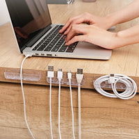 3-Pack Self-Adhesive Desktop Cable Organizer Clips for Data Cables and Wires