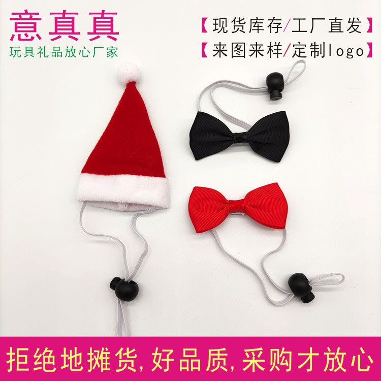 Pet Christmas Hat for Cats and Dogs, Adjustable Elastic Mini Party Costume Accessory