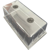 Rectangular Hydroponic Seedling Tray with Drainage Holes and Water Catch Tray, Durable Plastic