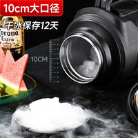 Large Capacity Travel Insulated Kettle 304 Stainless Steel Pressure Relief Explosion-Proof Dry Ice Bucket Portable Wide Mouth Vacuum Flask