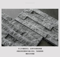 Hansen Simple Modern Natural Cultural Stone Tiles for Background Walls - Wave Black Rock