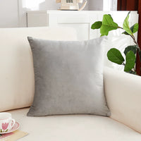 Solid Color Plush Throw Pillow with Core for Sofa Car Home Decor