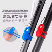 Lure Rod Hook Keeper Set - Multi-functional Rubber Lure Holder with Non-slip Straps for Fishing Rods