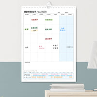 Large Wall Calendar Planner, Weekly & Monthly Schedule Organizer for Home & Office, Study & Goal Tracking