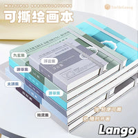 Portable Tearable Pocket Sketchbook for Acrylic Watercolor Painting, 200g Paper
