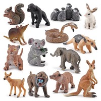 Miniature Wildlife Animal Figurines for Display and Play
