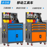 Heavy-Duty Rolling Tool Cart with Drawers and Double Doors, Mobile Workshop Storage Cabinet for Auto Repair and Hardware Tools