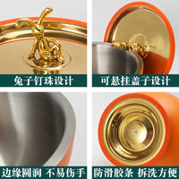 Double-Layer Stainless Steel Ice Bucket with Tongs for Bar, Home, and Commercial Use