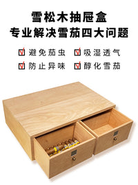 Spanish Cedar Wood Cigar Humidor Tray for 50-75 Cigars, Humidifier Box Accessory