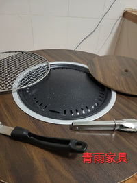 Indoor/Outdoor Charcoal Grill and Tea Stove Set with Tabletop Lid for BBQ and Tea Ceremony