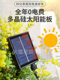 Solar-Powered Artificial Flower Vine String Lights for Outdoor Garden Decor