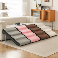 Foldable Pet Dog Stairs for High Beds - Non-Slip Sponge Steps for Senior Dogs