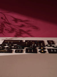 Black Slate Jewelry Display Tray for Necklace and Ring Photography Props