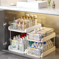 Under-Sink Bathroom Organizer Shelf for Laundry Room and Toilet