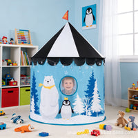 Kids Penguin Pop-Up Play Tent Indoor Outdoor Foldable Playhouse