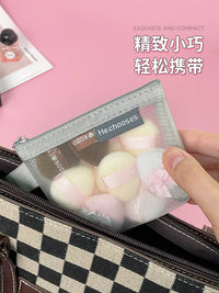 Portable Mesh Cosmetic Bag for Makeup Sponges and Small Items