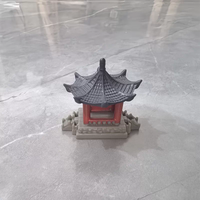 Miniature Chinese Pavilion Model for Micro Landscape Bonsai Decor