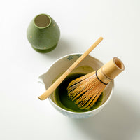 Blue Floral Butterfly Song Dynasty Style Matcha Tea Bowl Set with Whisk