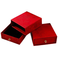 Elegant Drawer Jewelry Gift Box for Necklaces and Ornaments, Festive Red Packaging