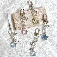 Star Beaded Phone Charm & Bag Pendant with Wing Keychain
