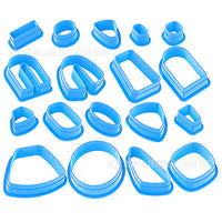 18-Piece Polymer Clay Earring Cutters Set for DIY Jewelry Making