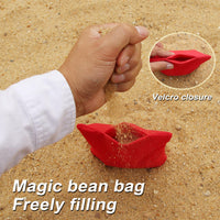 Kids Outdoor Portable Bean Bag Toss Game Set - Refillable Magic Sandbag for Easy Filling