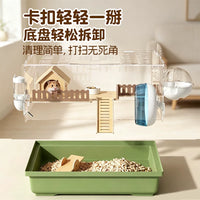 Acrylic Hamster Cage Large Transparent Luxury Villa with Accessories