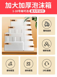 Insulated Foam Shipping Box for Perishable Goods - Large, Thickened Cold Storage Container for Fruits & Produce