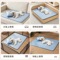 Pet Cooling Mat for Dogs and Cats, Summer Ice Silk Sleeping Pad for Kennels and Floors
