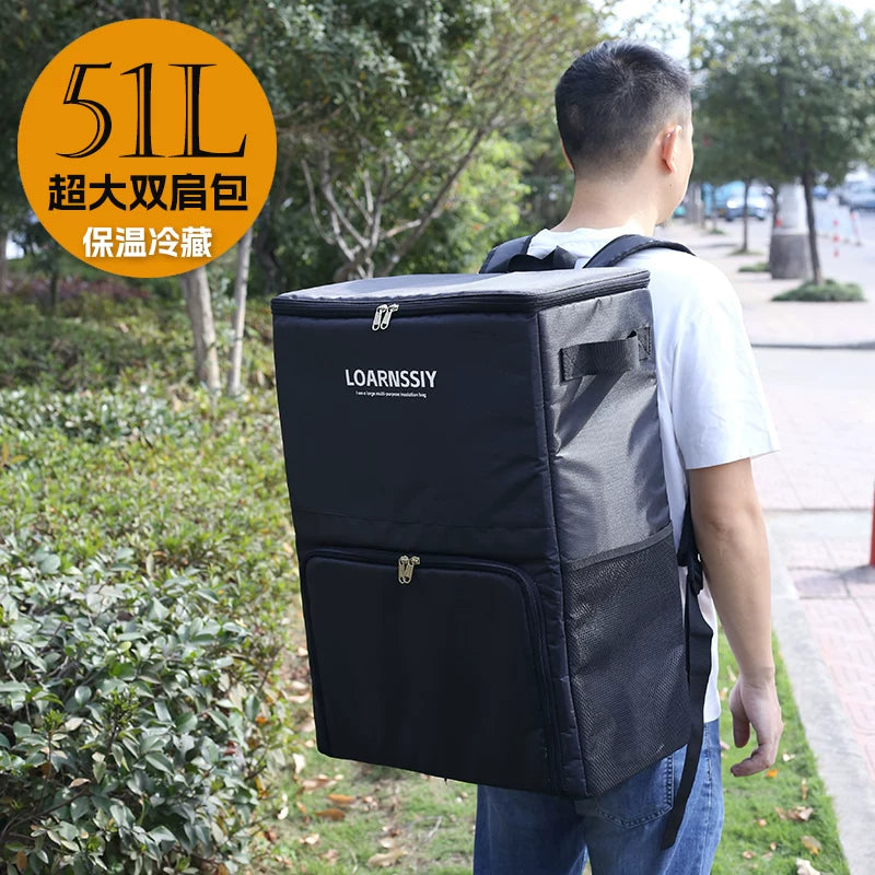 Extra Large Insulated Backpack Cooler Bag for Outdoor Food Delivery