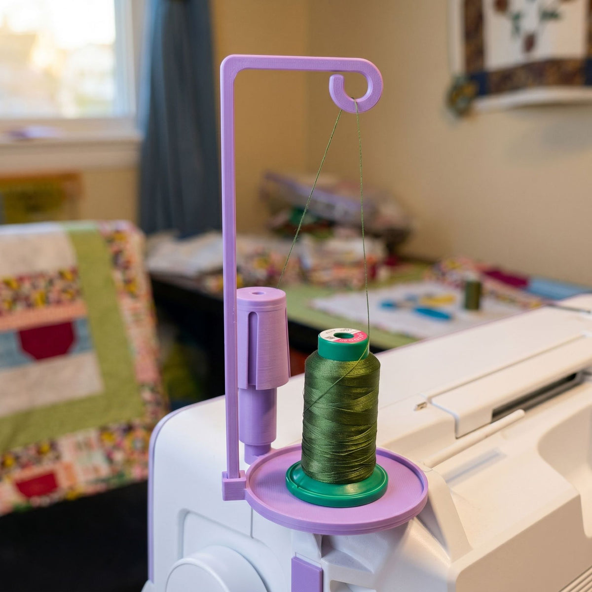 3D Printed Sewing Machine Thread Rack Organizer Top Spool Holder