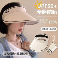 Summer UV Protection Sun Visor Hat for Women, Wide Brim Empty Top Cycling Face Cover