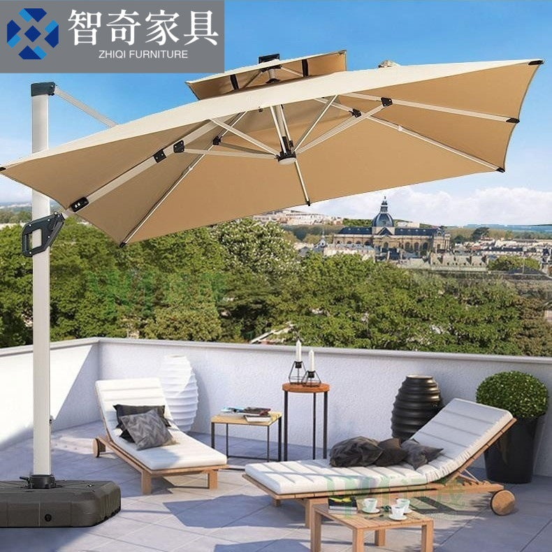 Outdoor Patio Umbrella Garden Terrace Large Sunshade Roman Umbrella with Aluminum Pole
