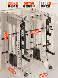 Multi-functional Smith Machine Home Gym System with Integrated Training Equipment