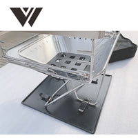 Portable Stainless Steel Folding BBQ Grill and Fire Pit for Outdoor Camping