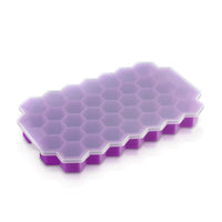 Factory Direct Silicone Honeycomb Ice Cube Tray with Lid - 37-Grid DIY Quick Freeze Mold