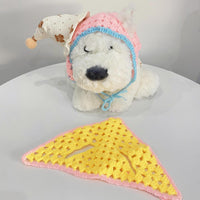Pet Knitted Ear-Hole Bandana for Cats and Small Dogs