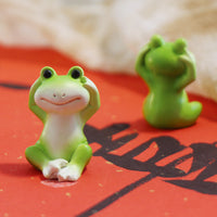 Miniature Resin Frog Figurines for Micro Landscape, Fish Tank, and Desk Decor