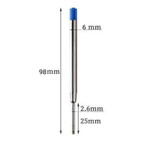 424 G2 International Standard Metal Ballpoint Pen Refills for Click and Twist Pens