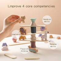 Wooden Stacking Blocks Early Education Toy Set for Kids