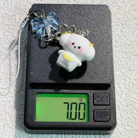 Cute Cat & Rabbit Beaded Keychain Phone Charm