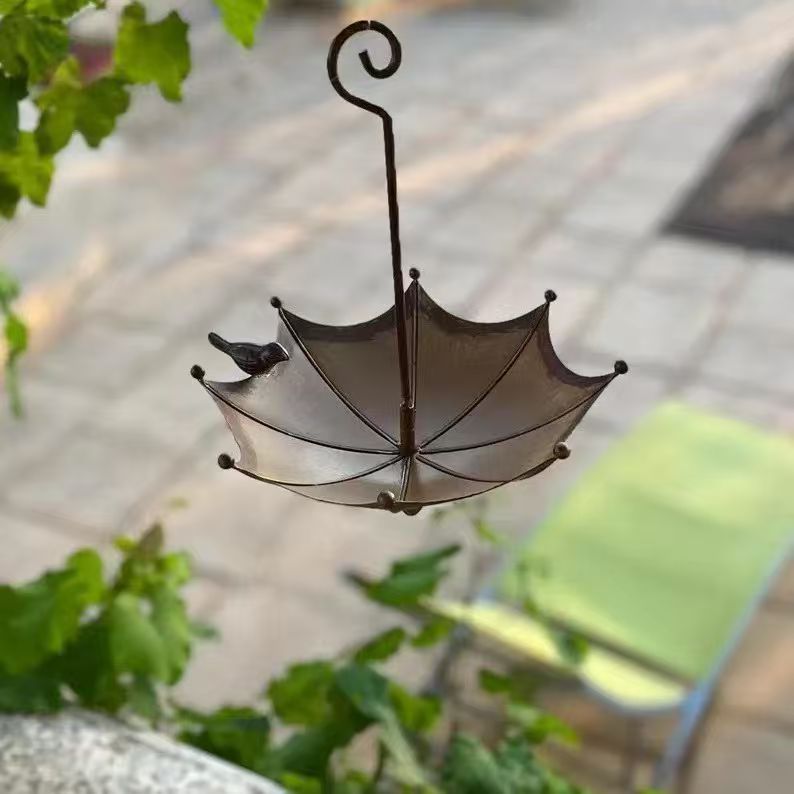 Umbrella Bird Feeder Hanging Bird Bath for Garden Patio