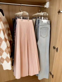 Space-Saving Non-Slip Pants Hangers with Clips for Wardrobe Organization