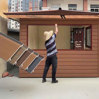 Outdoor Wood-Plastic Composite Wall Panels for Garden Fences and Villas, Anti-Corrosion and Waterproof