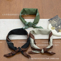Cotton Floral Thin Square Scarf for Spring/Summer, Travel Headscarf, Decorative Neck Scarf