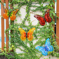 Hollow Butterfly Garden Stake Ornament for Outdoor Patio and Yard Decor