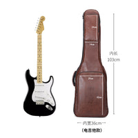 Electric Guitar Gig Bag, Thickened Vintage Brown Dual Shoulder Strap Backpack for 39/40-inch Guitars